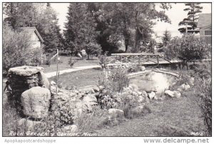 Rock Garden Conway Michigan 1950 Real Photo