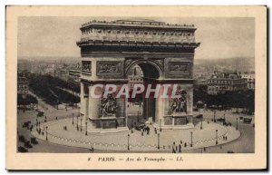 Old Postcard Paris Arc De Triomphe