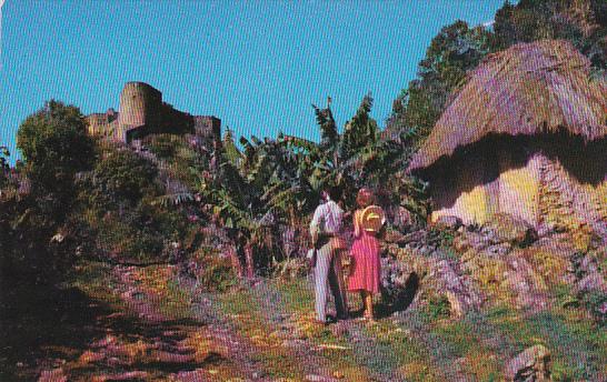 Haiti La Citadelle Mountain Top Fortress Pan American World Airways Postcard