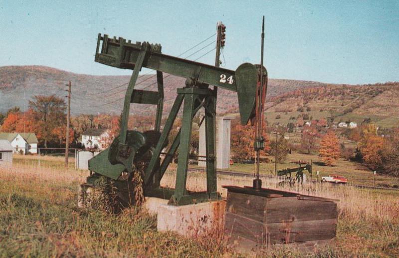 Pumping Jack Oil Well near Bradford PA, Pennsylvania