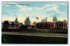 c1910's N.N. & I School Campus Building Aberdeen South Dakota Antique Postcard