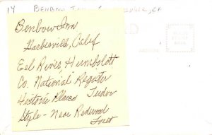 Benbow Inn Garberville, California CA