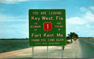 Florida Key West U S Highway 1 Marker