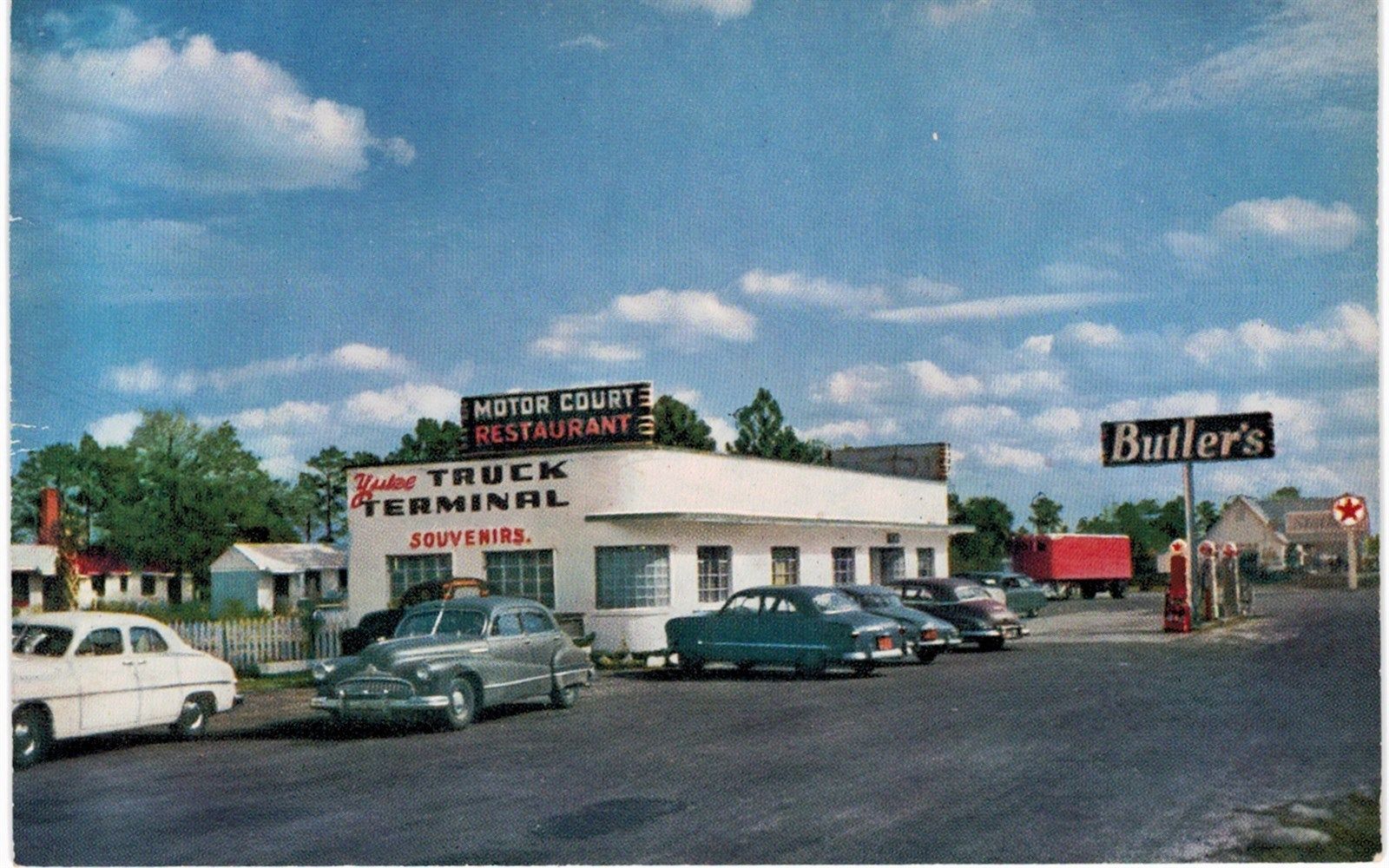Yulee Jacksonville Butler's Restaurant Texaco Gas Station 1960 Roadside
