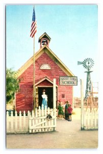 The Little Red School House Knott's Berry Farm Ghost Town California Postcard