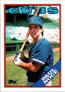 1988 Topps Baseball Card Paul Noche Chicago Cubs sk21049