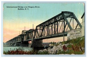 c1910 Bridge Over Niagara River Buffalo NY Pulaski NY Posted Postcard 