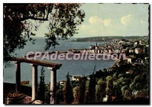 Postcard Moderne Menton Garavan View from