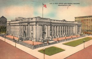 Vintage Postcard 1902 U. S. Post Office & Federal Building Indianapolis Indiana