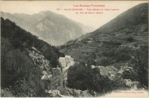 CPA EAUX-BONNES Vue Generale vers Laruns et Pic de Saint-Mont (1142377)