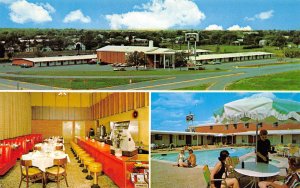 Abilene, Texas COLONIAL INN Roadside Pool Jones County ca 1960s Vintage Postcard