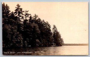 Wisconsin RPPC Real Photo Postcard - Case's Point - Lake Mahskanosha - Elcho