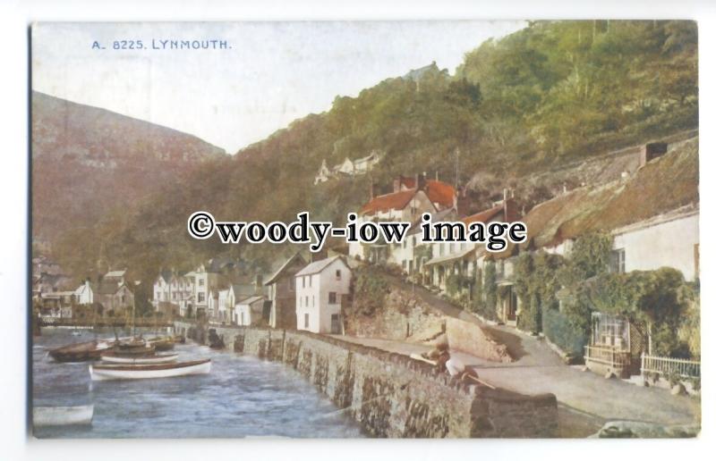 tq0562 - Devon - An Early View of Lynmouth Harbour and Village - Postcard 