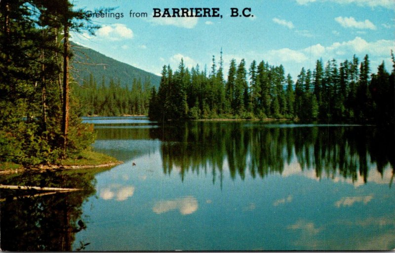Canada British Columbia Greetings From Barriere 1970