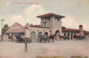 Burlingame California Southern Pacific Train Station Vintage Postcard AA30524