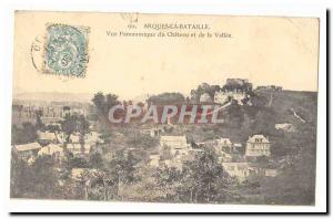 Arques la Bataille Old Postcard Panoramic view of the castle and the valley