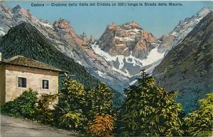 Italy cadore Crodone della Valle del Cridola Strada della Mauria