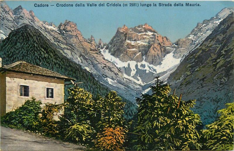 Italy cadore Crodone della Valle del Cridola Strada della Mauria