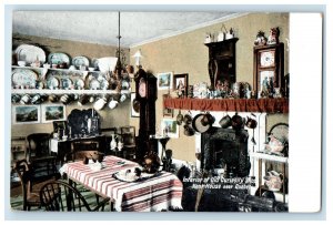 c1910 Interior of Old Curiosity Shop, House Near Quebec Canada Postcard