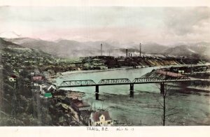 Trail British Columbia Canada~Weir No. 13~Color Real Photo Postcard