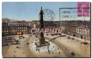 Old Postcard Paris Place Vendome and the column