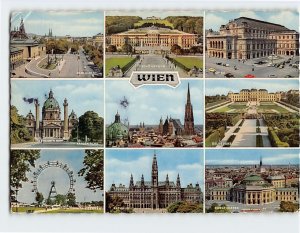 Postcard Landmarks in Vienna Austria