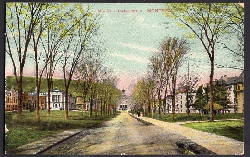 Quebec MONTREAL McGill University - pm1913 - Divided Back