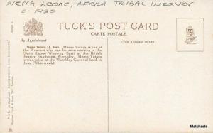 C-1920s SIERRA LEONE AFRICA Tribal Weaver Raphael Tuck postcard 100759