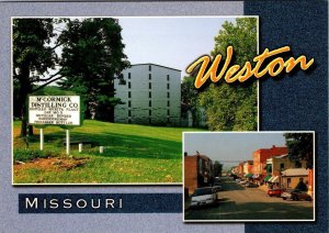 Weston, MO Missouri McCORMICK DISTILLING & Street Scene PLATTE CO 4X6 Postcard