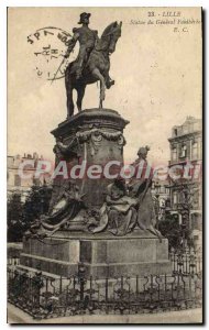 Postcard Old Lille Statue Du General Faidherbe