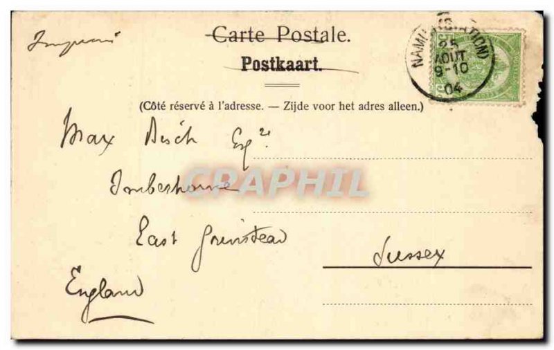 Old Postcard Belgium edges of the Lesse Chateau de Walzin