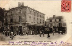 CPA SALIES-de-BÉARN - Mairie et Place du Bayaa (365373)