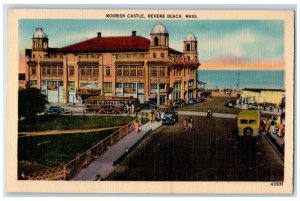 c1940's Trolley Car Moorish Castle Revere Beach Massachusetts MA Postcard