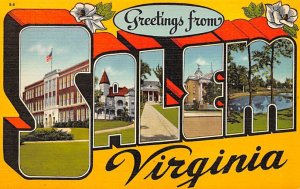 Greetings From Salem, Virginia USA 1942 