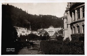 Czech Republic Karlsbad (Karlovy Vary) Cafe Pupp Vintage RPPC C275