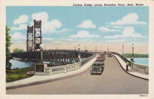 Carlton Bridge over Kennebec River - Bath, Maine