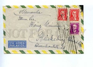 196174 Brazil to GERMANY Vintage real posted airmail cover