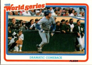 1989 Score Baseball Card '88 World Series Mike Sciosa sk20886