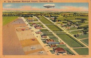 Postcard Cleveland Municipal Airport Cleveland Ohio OH