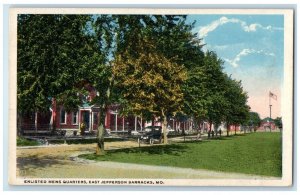 c1920 Enlisted Mens Quarters Exterior East Jefferson Barracks Missouri Postcard