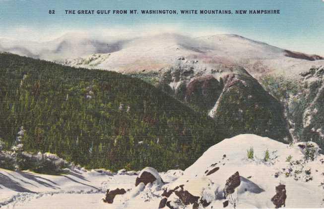 The Great Gulf from Mt Washington - White Mountains, New Hampshire - Linen