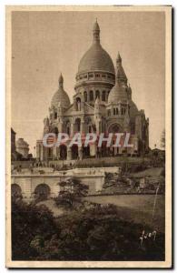 Old Postcard Paris Montmartre Sacre Coeur