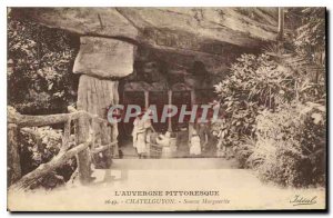 Postcard Old Picturesque Auvergne Chatelguyon Source Marguerite