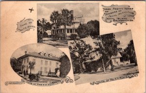 Homes of Members of Jekyl Island Club Brunswick GA Vintage Postcard