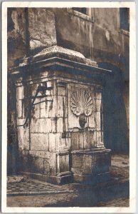 ANNECY Ancienne Fontaine rue Perriere France Real Photo RPPC Postcard