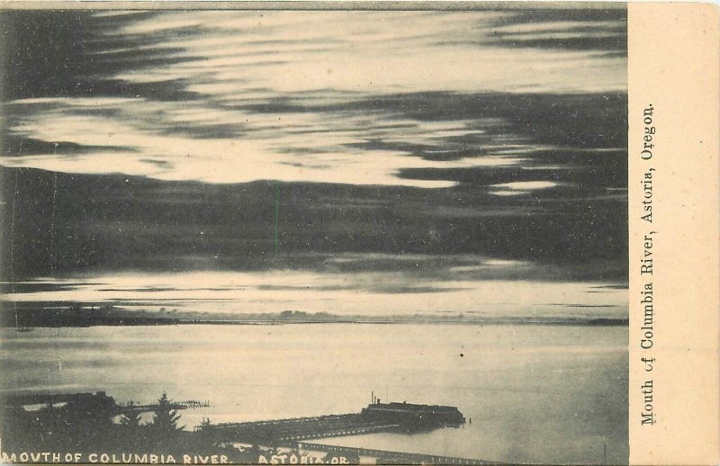 Postcard Oregon Astoria Mouth of Columbia River Sprouse & Sons 23-2205
