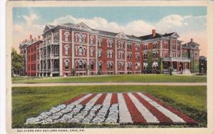 Pennsylvania Erie Soldiers and Sailors Home Showing Floral Flag