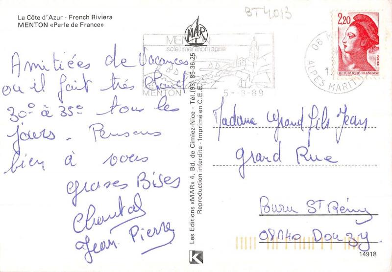 BT4013 Menton Perle de francaise France