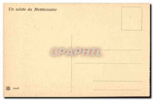 Italy Italia Postcard Old Montecassino fa gli abbattere idoli che sorgevano i...