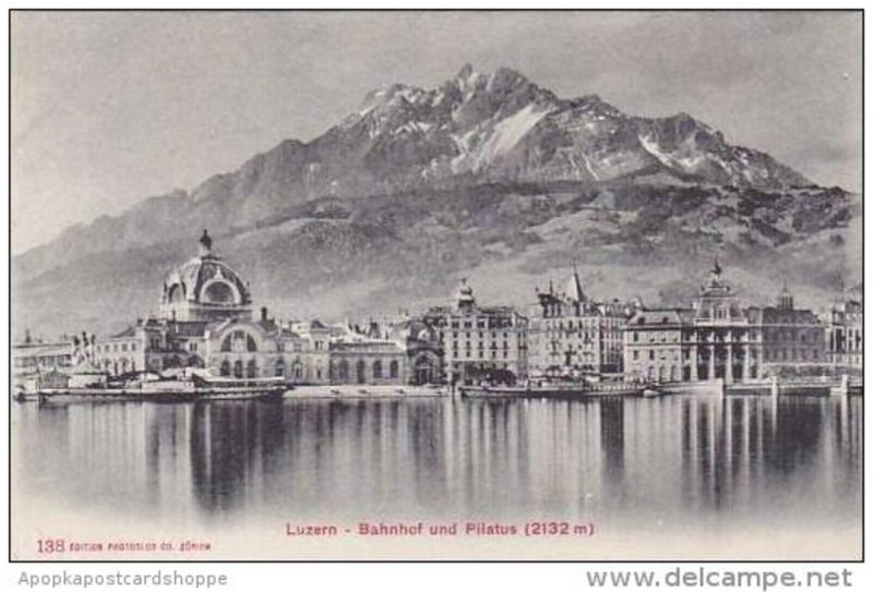 Swtzerland Luzern Bahnhof und Pilatus